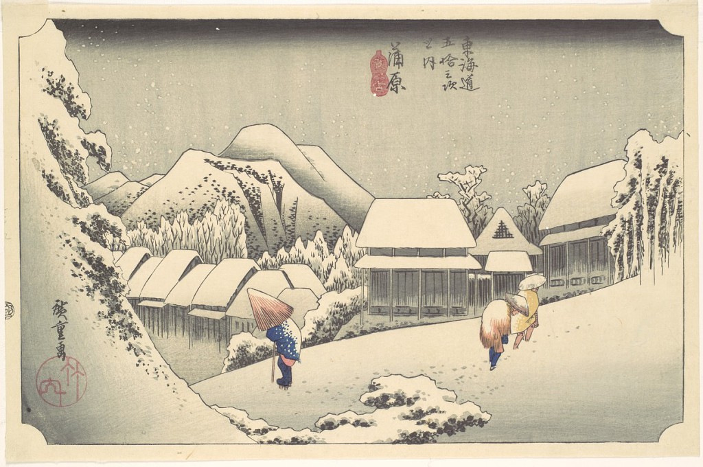 Neve noturna em Kambara Hiroshige (c. 1833 - 1834).JPG